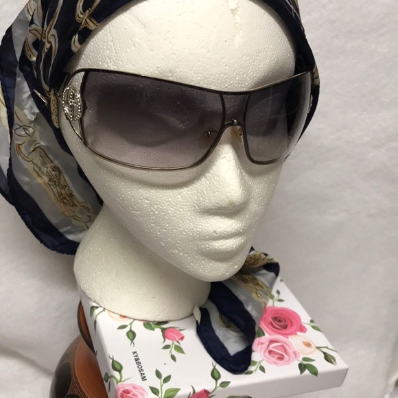 GIORGIO ARMANI SUNGLASSES vintage dust bag ,case original set grey ombré GA logo - Picture 2 of 16